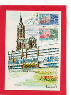 Carte En 1° Jour  Conseil De L'Europe Strasbourg 1983 . - Collections (without Album)