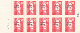 SP PIERRE ET MIQUELON - VARIÉTÉ SUR CARNET : " IER " DEFAUT IMPRESSION ( 3 TIMBRES EN HAUT DROITE ) Marianne BRIAT TVP - Postzegelboekjes