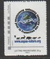 Timbre Personnalisé Phil@poste Cadre Gris - Logo Aspas (globe) - 2010 - Personalized Stamps (MonTimbraMoi)
