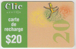 LEBANON - Dancer, Clic De Cellis Recharge Card 20$, Exp.date 31/08/99, Used - Libano