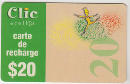 LEBANON - Dancer, Clic De Cellis Recharge Card 20$, Exp.date 31/12/99, Used - Libanon