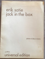Partitur - Partition - Score - P/200 - Erik Satie - Jack In The Box - 12p. - Universal Edition - Strumenti A Tastiera