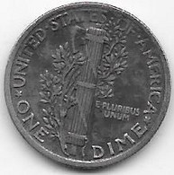 Etats Unis - 1 Dime Argent - 1941 - TTB - 1916-1945: Mercury (Mercure)