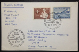 FINLAND, Circulated Card To New York, « Aviation », 1975 - Cartas & Documentos