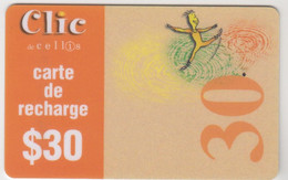 LEBANON - Dancer, Clic De Cellis Recharge Card 30$, Exp.date 31/10/99, Used - Libano