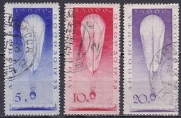 RU304 – USSR – AIRMAIL - 1933 – STRATOSPHERE BALLOON SET – Y&T # 38/40 USED 60 € - Gebruikt