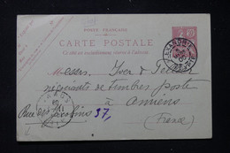 ALEXANDRIE - Entier Postal Type Mouchon De Alexandrie Pour Yvert Et Tellier à Amiens En 1909 - L 86299 - Storia Postale