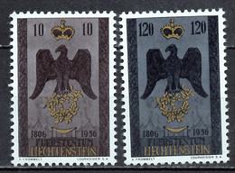 Liechtenstein 1956 Y&T N°313 à 314 - Michel N°346 à 347 *** - Armoirie De La Souveraineté - Neufs