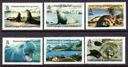 SOUTH GEORGIA - 1991 ELEPHANT SEALS SET (6V) FINE MNH ** SG 203-208 - Südgeorgien