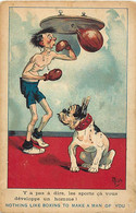 Themes Div-ref FF978- Illustrateurs -illustrateur Mich -edition Sid - Sport - La Boxe - Boxeur - Boxing - Chien -dog - Mich