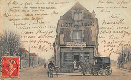 Houilles         78          Rue Pasteur Et Gambetta Commerce Epicerie Liqueur   - Petite Déchirure          (voir Scan) - Houilles