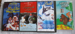 4 VHS CARTONI ANIMATI -carton Show-balto-aladin Il Re Dei Ladri-la Gabbianella E Il Gatto - - Cartoni Animati