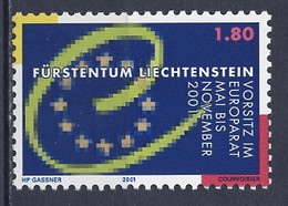 Liechtenstein 2001 Y&T N°1197 - Michel N°1256 *** - 1,80f Conseil De L'Europe - Unused Stamps