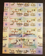 REPUBLIQUE DU NIGER  1998 WWF 3 SHEETS PERFORED USED - Used Stamps