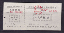 CHINA CHINE CINA  HUNAN CHENZHOU 423000 ADDED CHARGE LABEL (ACL) 0.50YUAN - Sonstige & Ohne Zuordnung