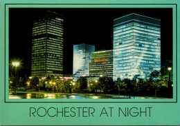 New York Rochester Downtown At Night - Rochester