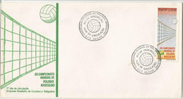 Brazil 1990: FDC - Men's Volleyball World Championship. Ball, Net, Logo. - Volleybal