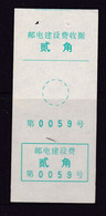 CHINA CHINE CINA  HEBEI NANGONG 051800 ADDED CHARGE LABEL (ACL) 0.20 YUAN - Sonstige & Ohne Zuordnung