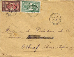 1923- Enveloppe De MARIN / MARTINIQUE  Affr.  à 25 C ( 10 +15 ) Pour La France - Lettres & Documents