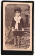 Photo L. Martin, Alencon, Portrait De Kleines Fille Im Hübschen Kleid Avec Hut Et Stock - Anonyme Personen