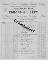 57 0103 SARREBOURG BAS RHIN 1907 Ent Tabacs Manufacture Imperiale De Strasbourg EPICERIE EDMOND Et L.LEVY Depot Pe - Documents