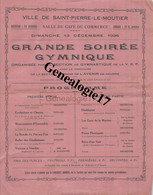 58 0472 SAINT PIERRE LE MOUTIER NIEVRE 1936 Gymnastique SOIREE GYMNIQUE -- SALLE CAFE DU COMMERCE - Gimnasia