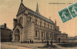 CPA DITE TOILEE    80   BEAUQUESNE---L'EGLISE---1912 - Beauquesne