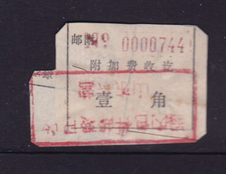 CHINA CHINE CINA  SHANDONG DONGYIN 257000 ADDED CHARGE LABEL (ACL)  0.10 YUAN - Sonstige & Ohne Zuordnung