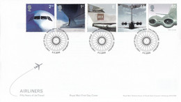 FDC GREAT BRITAIN 2012-2016,planes - 2001-2010 Decimal Issues