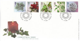 FDC GREAT BRITAIN 2058-2062,Christmas 2002 - 2001-10 Ediciones Decimales