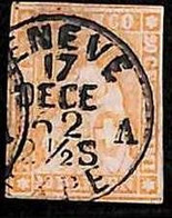 94996cG - SWITZERLAND - STAMP - ZM  # 25D Or G Thick Paper - Very Fine USED - Gebraucht