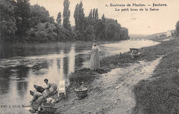 Juziers     78          Le Petit Bras De La Seine.   Lavandières.    (voir Scan) - Otros & Sin Clasificación