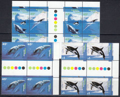 AAT 1995 Whales 4v (in Gutter, See Scan)  ** Mnh (51207) - Neufs