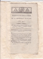 C 0 /14) 8 Frimaire An 3 Bulletin Des Lois De La République Française  Voir Présentation Ci-dessous - Décrets & Lois