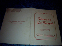 Vieux Papier Carte Tarif Des Consommations , Boissons Dancing Bar " Le Royal " Année ? Lieu? - Décrets & Lois