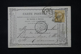 FRANCE - Carte Précurseur De Angers Pour Cayeux / Mer En 1873, Affranchissement Cérès 15ct, GC 99  - L 86395 - Cartes Précurseurs