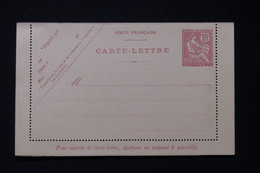 CHINE - Entier Postal ( Carte Lettre ) Type Mouchon, Non Circulé - L 86426 - Covers & Documents