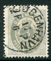 DENMARK 1875 3 øre  Perforated 14:13½ Grey/grey-blue Used.  Michel 22 I YAa.​​​​​​​ - Gebruikt