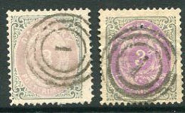 DENMARK 1871 Numeral In Oval 3 Sk. In Both Shades Used - Gebraucht