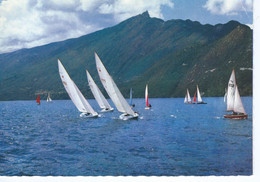 Delcampe - CPSM - Régates à Voiles Sur Le Lac Du Bourget  Et La Dent Du Chat - 1966  - TBE - - Segeln