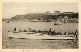 Granville * Le Port * La Vedette Partant Pour Chaussey - Granville