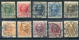 DENMARK 1907 Frederik VIII Definitive Set With Shades Used. Michel 53-59 - Gebruikt