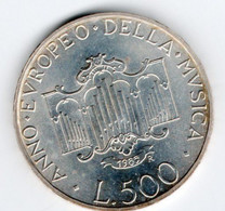 1985 - Italia 500 Lire Anno Musica - Senza Confezione     ----- - Commémoratives