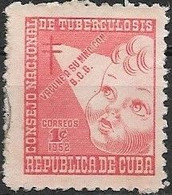 1952 Obligatory Tax. Anti- Tuberculosis - Child's Face - 1c - Red FU - Bienfaisance