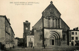 St Sever Sur Adour * La Rue De Arceaux Et Place De L'église * Marchands Vins BALIE - Saint Sever