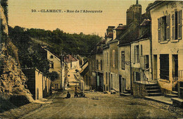 Clamecy * La Rue De L'abreuvoir * Cpa Toilée Colorisée - Clamecy