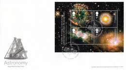 FDC GREAT BRITAIN Block 15,astronomy - 2001-10 Ediciones Decimales