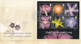 FDC GREAT BRITAIN Block 20,flowers - 2001-2010 Decimal Issues