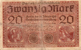 GERMANY- 20 MARK 1918 - Wor:P-57, Ros:R-55 - 20 Mark