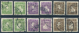 DENMARK 1924 Post Office Tercentenary Singles, Used. Michel 131-42. - Usati